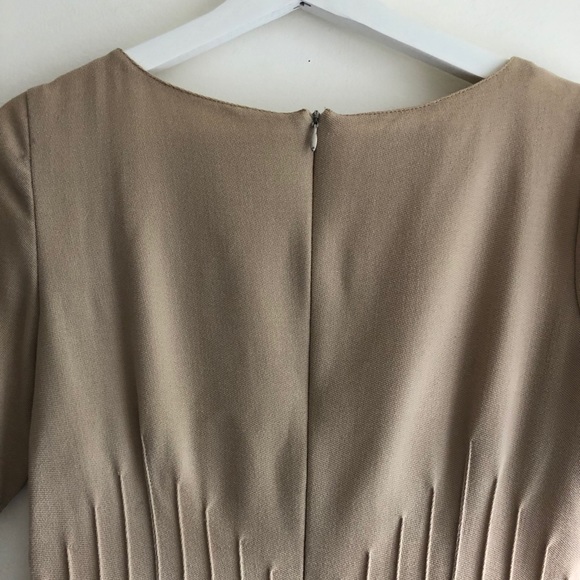 Valentino Vintage Tan Fitted Mini Dress Size 8 - Picture 11 of 15